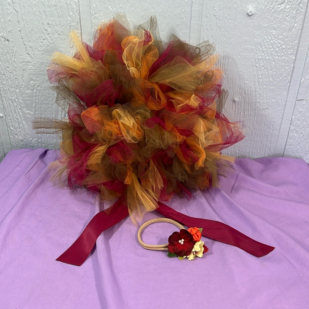 Autumn photography tutu and headband set